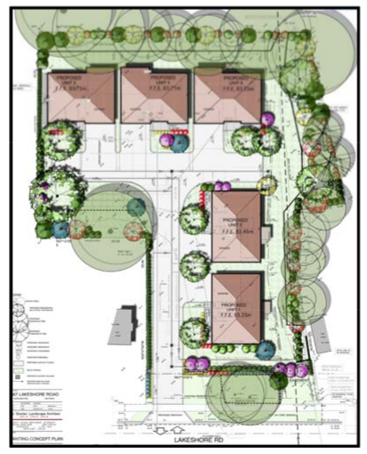 Lakeshore Rosedale 5 lot proposal