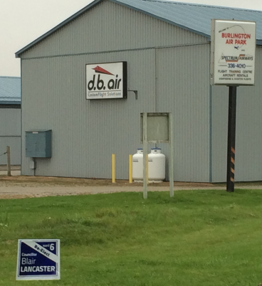 Lancaster election sign near DB Air