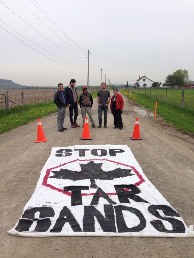 Line 9 - tar sands sign