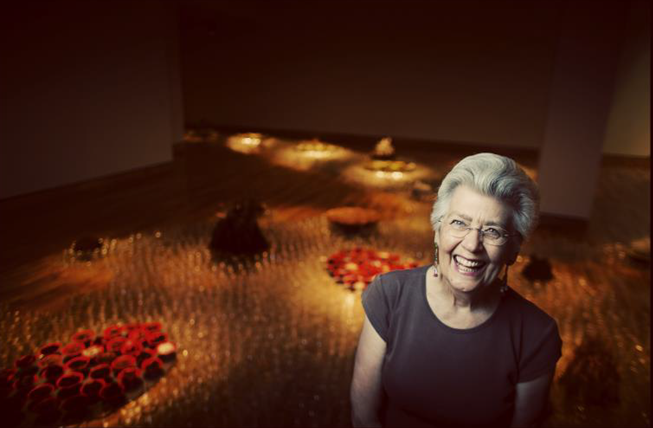 Lyndal Osborbe with glass jars