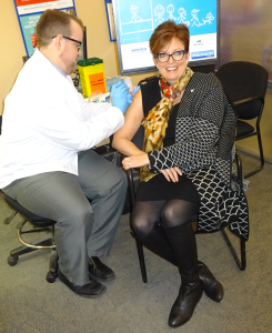 McMahon getting flu shot Dec 16-15