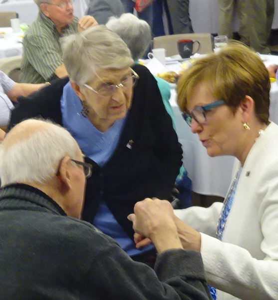 McMahon with seniors