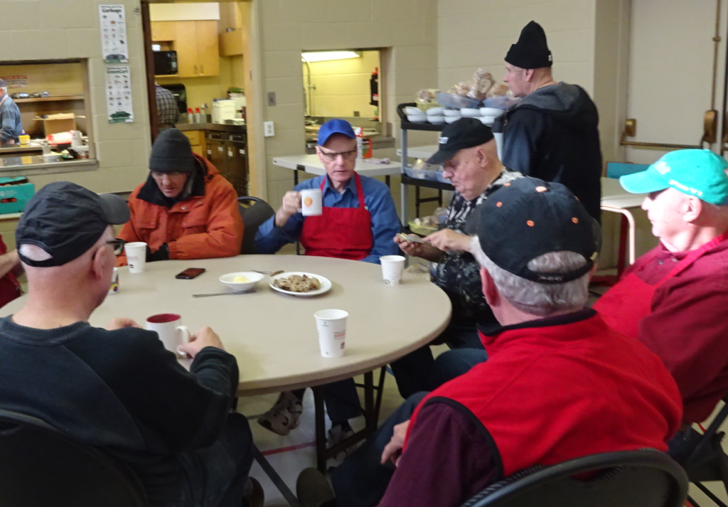 Men having a coffee break