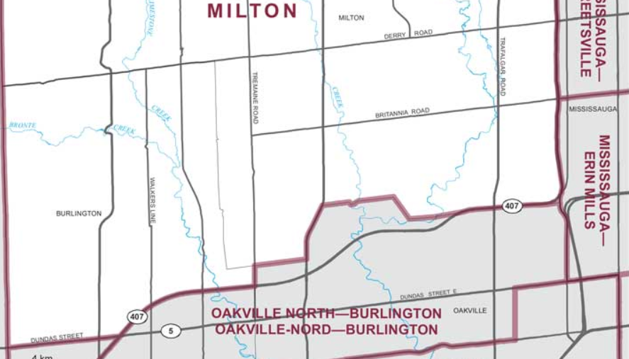Milton federal boundaries