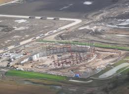 Milton velodrome under construction