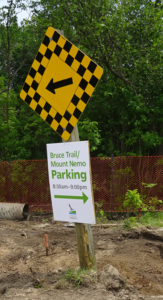 Mt nemo parking sign