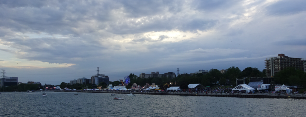 Night settles in