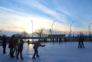 Outdoor skating rinks