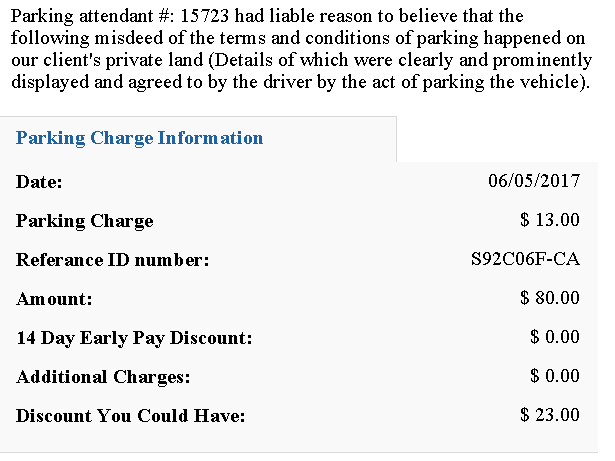 Parking notice part 2