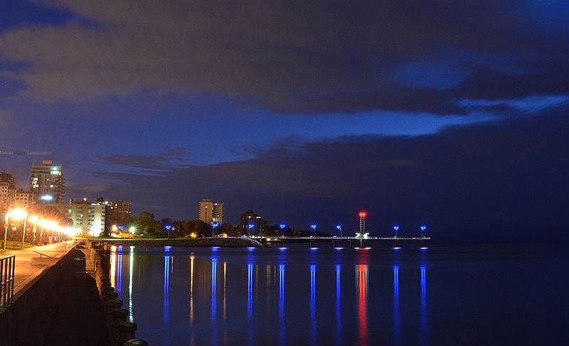 Pier lit up