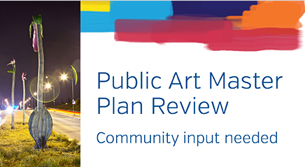 Public art with tag line