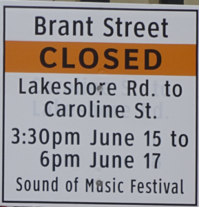 Road closure sign
