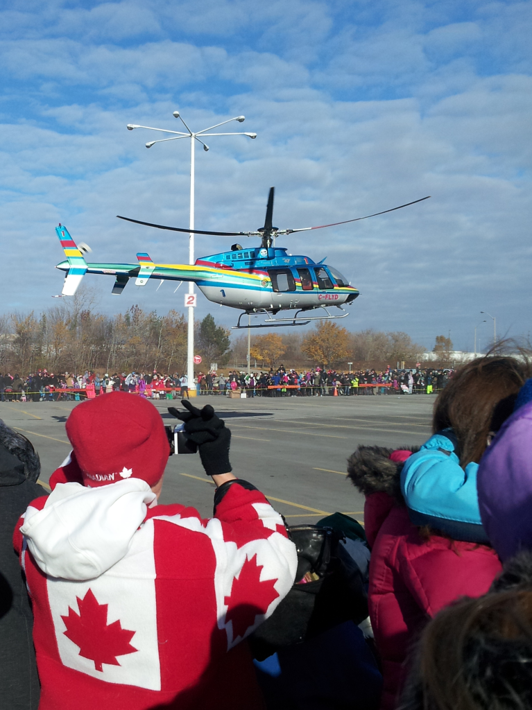 Santa - helicopter coming in