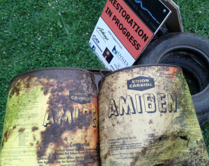 Sheldon Creek - chemicl cans