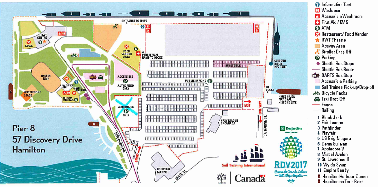 Tall ships map