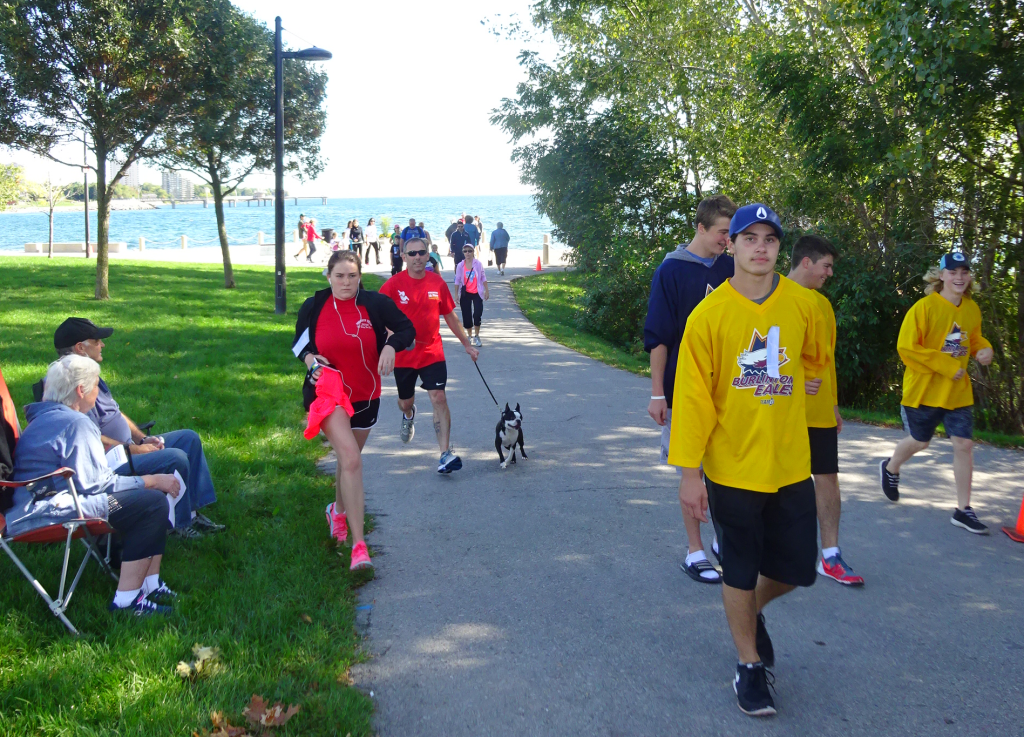 Terry Fox - Eagles walking up path - back