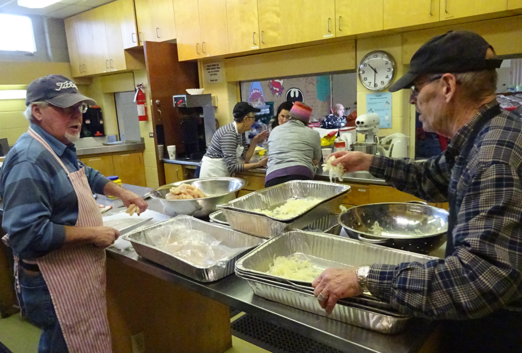 Thom and Don - making the main meal