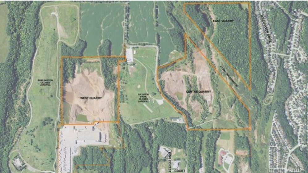 Three quarry sites
