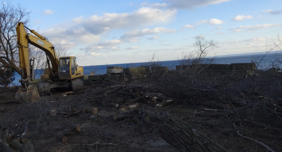 Tim Horton property - top of bank issue