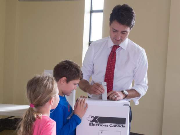 Trudeau Justin at the ballot box