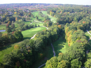 Tyandaga golf course aerial