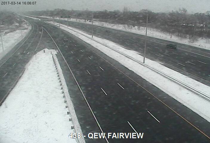 snow 3 QEW near Fairview