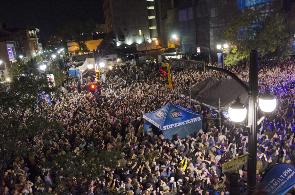 Hamilton, Ontario, September 13,2014, Huge crowds at The Arkells concert Friday night at SuperCrawl. Cathie Coward/ Hamilton Spectator