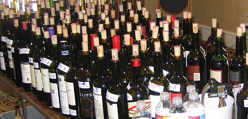 wine bottles